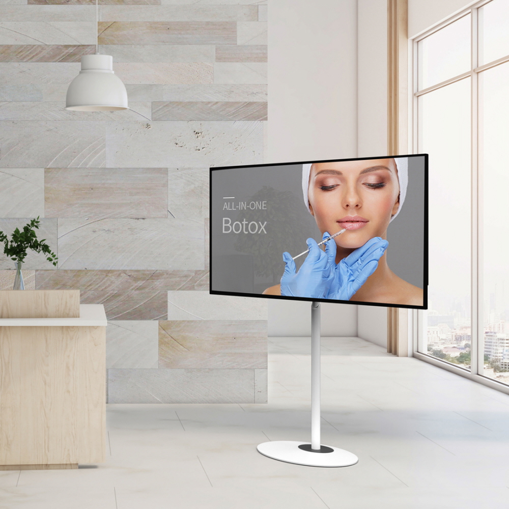 매장용 스탠드거치대 FSB-65W 의류매장용 백화점용 광고용 모니터거치대 제품 이미지