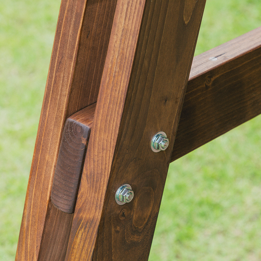 100%통원목 야외 흔들그네의자 나무공중 그내 지붕X월넛색