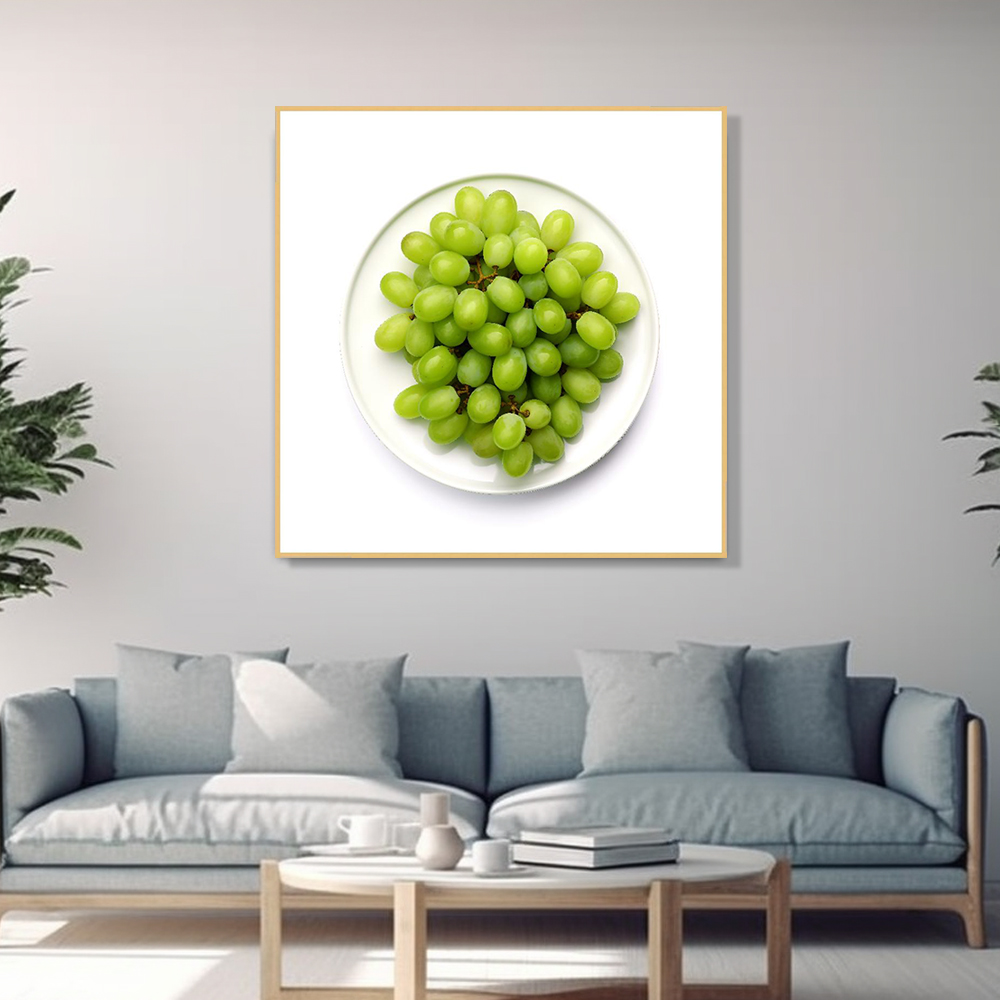 화목포도 80x80cm 무광화이트 알루미늄액자 포도그림 - 상세 이미지 4