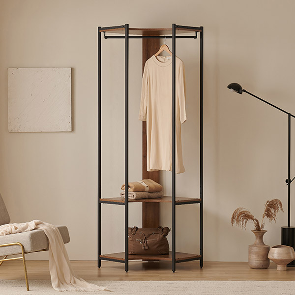 [삼익가구]브랜티 철제 드레스룸 시스템 옷장 코너형