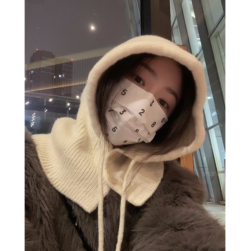 스트랩 니트 바라클라바 겨울 울 바라클라바 스키 후드 넥워머 방한 발라클라바 목토시 - 상세 이미지 2