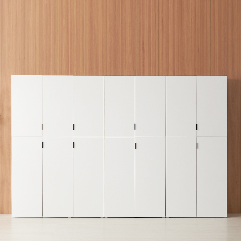 베란다수납장 높은 다용도수납장 틈새 거실 옷 키큰 3단 800 1200세트