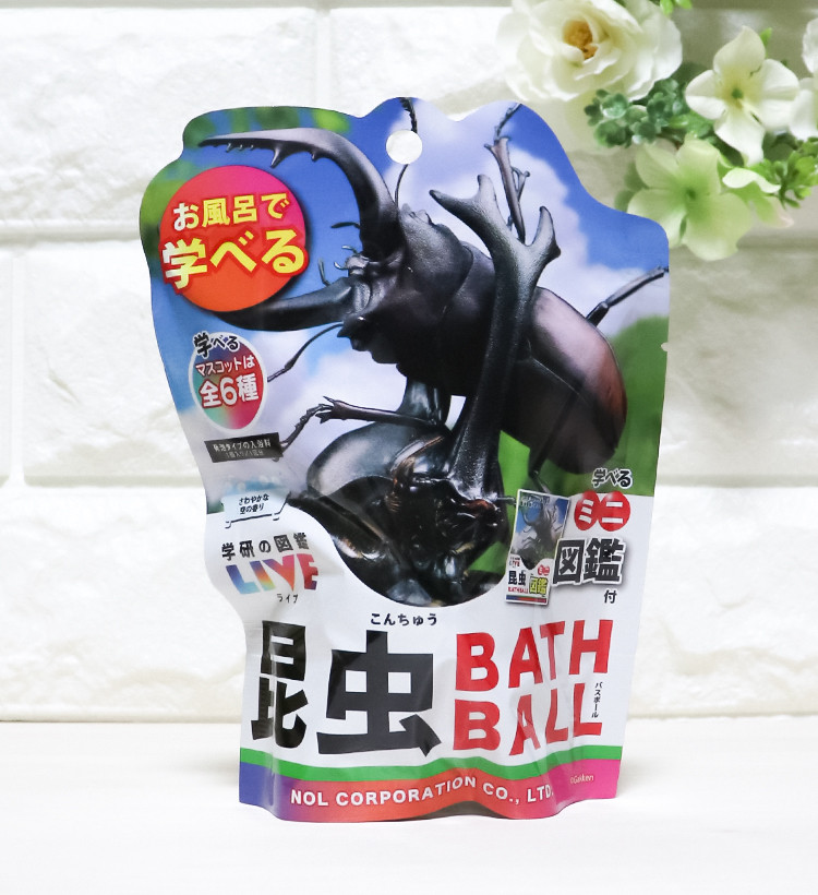 학연도감 라이브 곤충 바스볼 마스코트 입욕제 1개입 하늘향 90g - 욕실/입욕용품 - 하카타몰