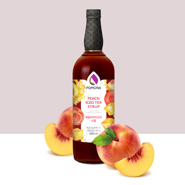포모나 복숭아아이스티시럽 1000ml 카페음료시럽 - 상품 이미지