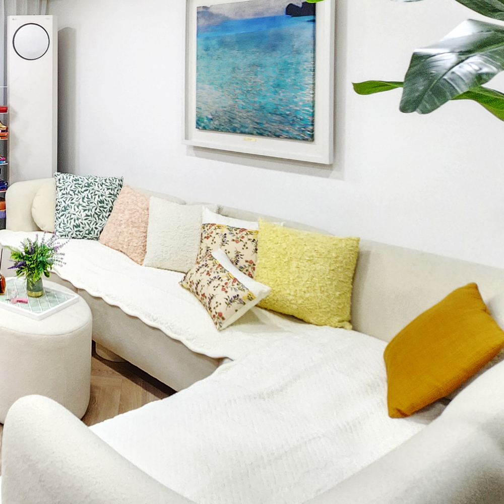 마벨로제 린다 겨울용 극세사 밍크 보아 쇼파패드 소파매트 2인