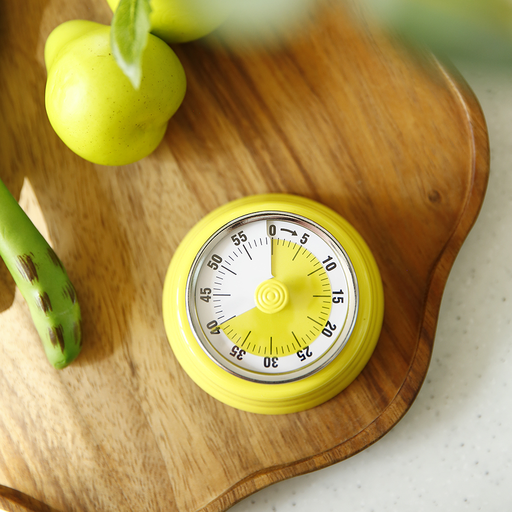 아날로그 주방 타이머 요리 조리 60분 태엽 다이얼 미니 자석 키친타이머