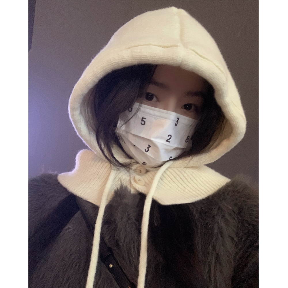 스트랩 니트 바라클라바 겨울 울 바라클라바 스키 후드 넥워머 방한 발라클라바 목토시 - 상세 이미지 5