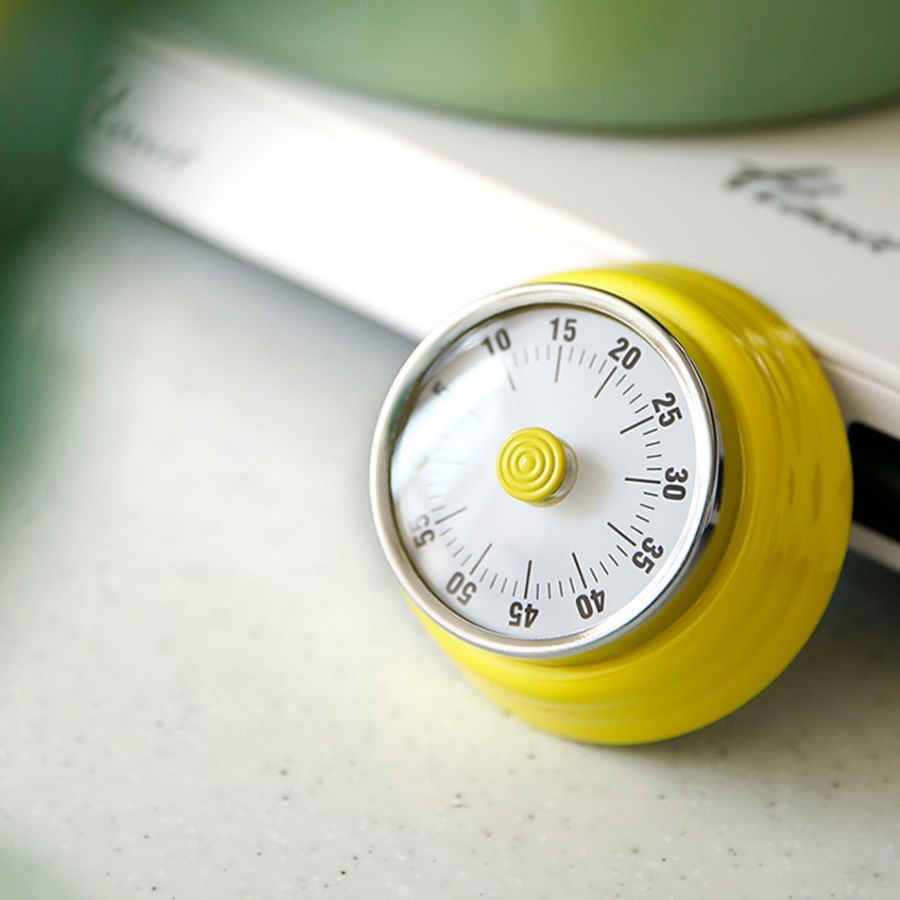 아날로그 주방 타이머 요리 조리 60분 태엽 다이얼 미니 자석 키친타이머