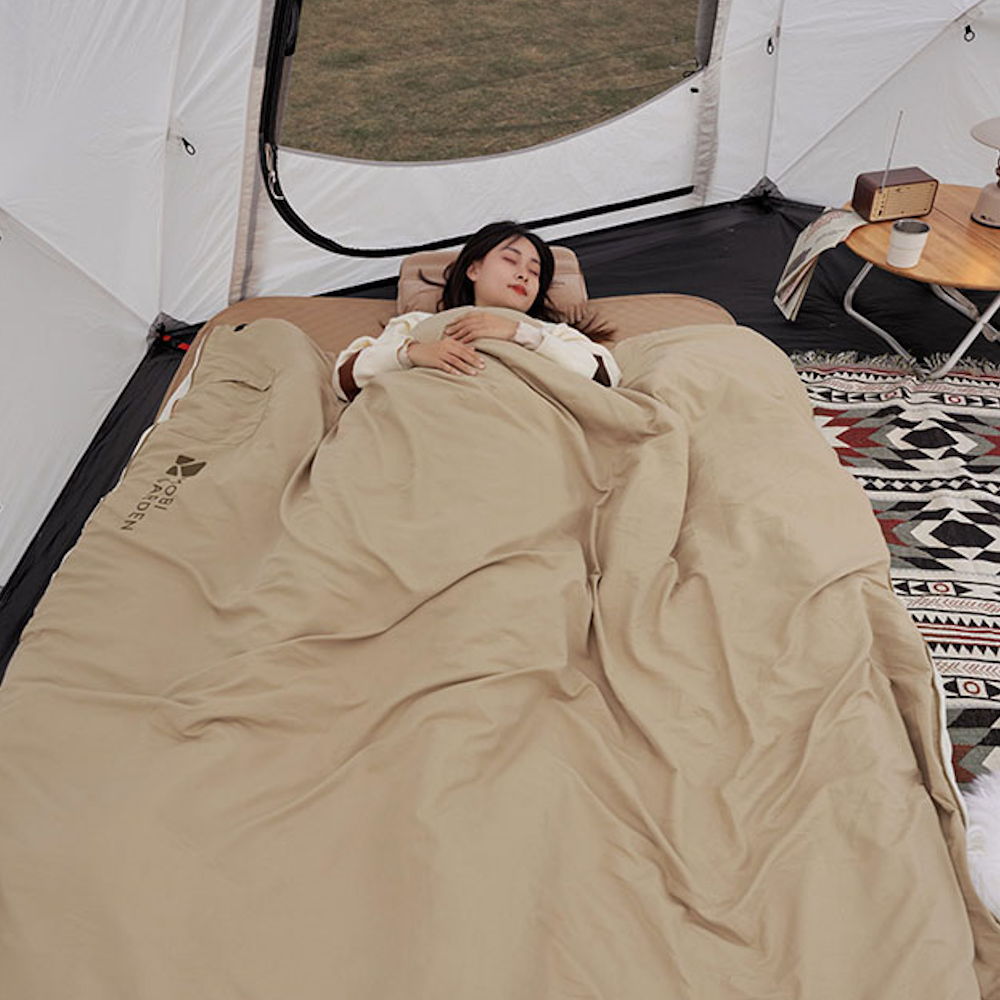 캠핑 코튼 침낭 이불 동계 겨울 사계절 커버 분리 3.5kg