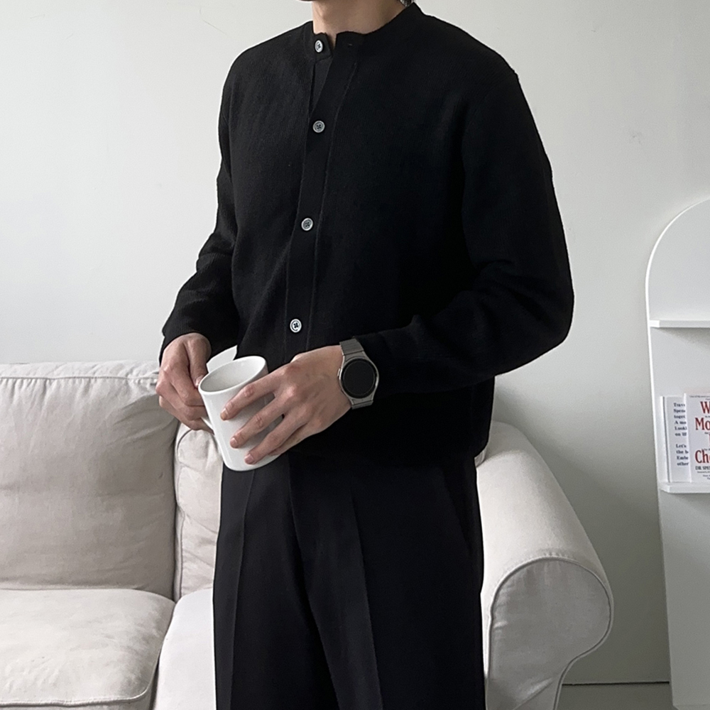 남자가디건 캐시미어 하찌 라운드 가디건 이미지 4