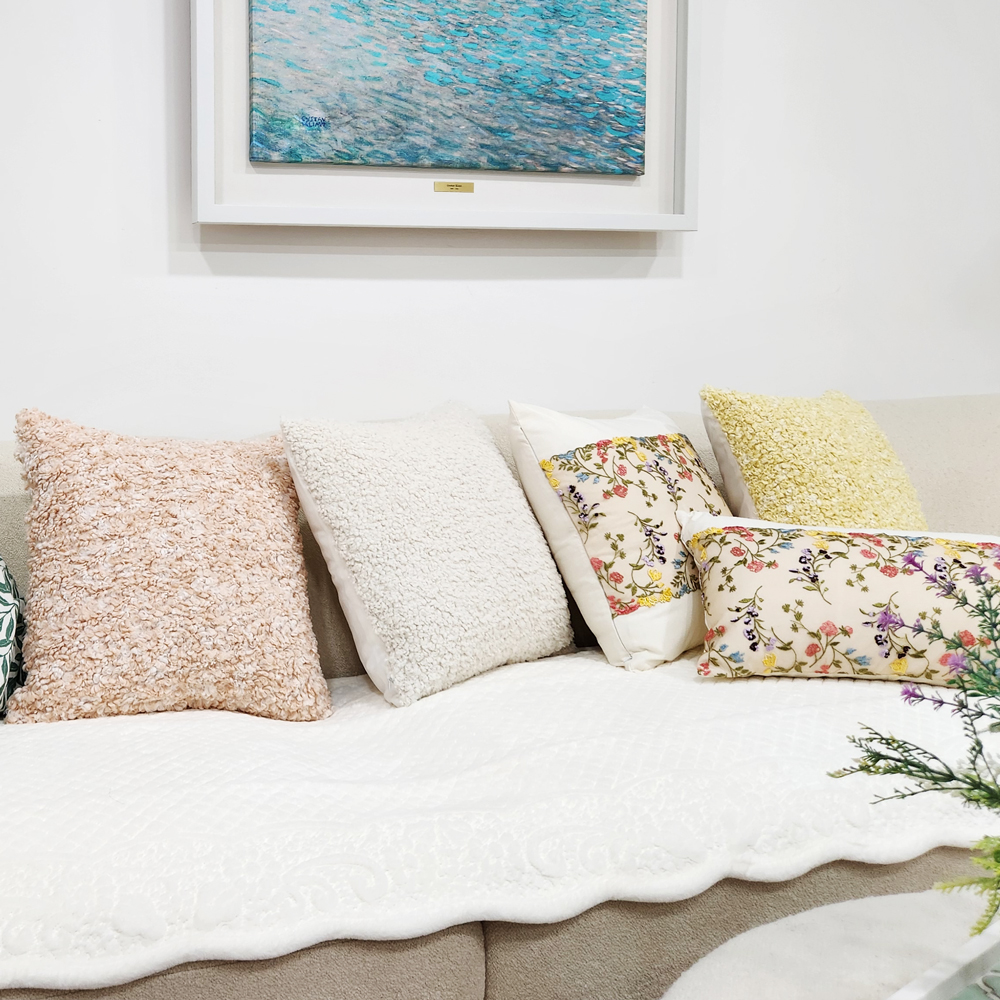 마벨로제 린다 겨울용 극세사 밍크 보아 쇼파패드 소파매트 2인