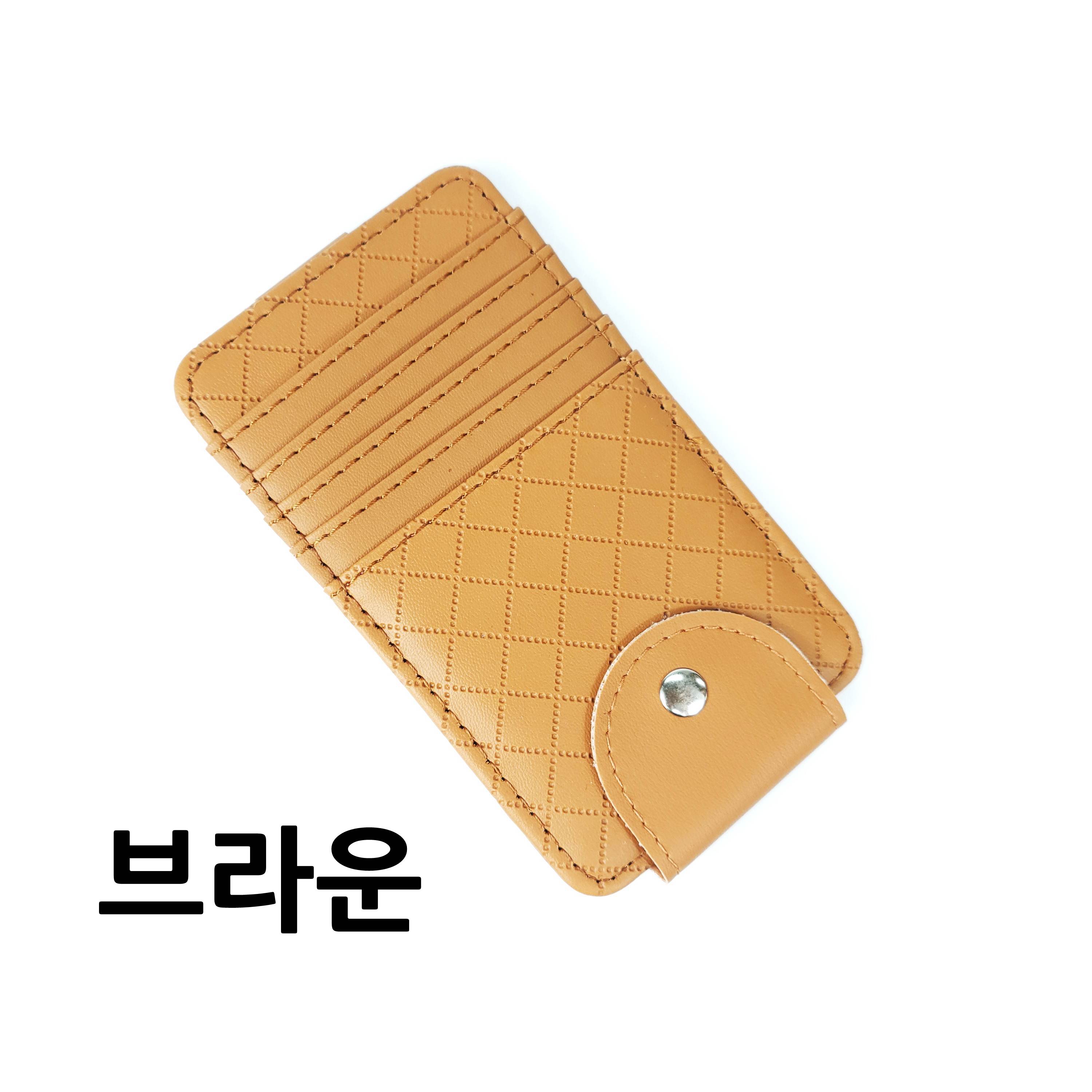 자동차 차량용 썬바이저 카드포켓 사이드 카드수납 수납함 홀더 카드지갑 - 상세 이미지 3