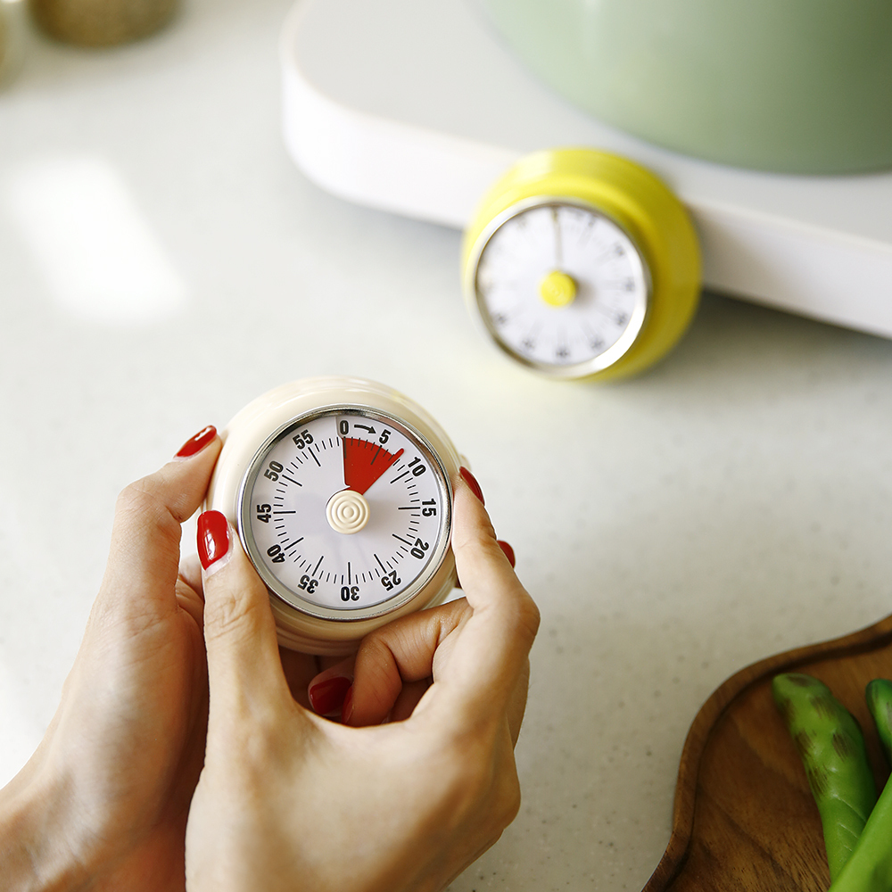아날로그 주방 타이머 요리 조리 60분 태엽 다이얼 미니 자석 키친타이머