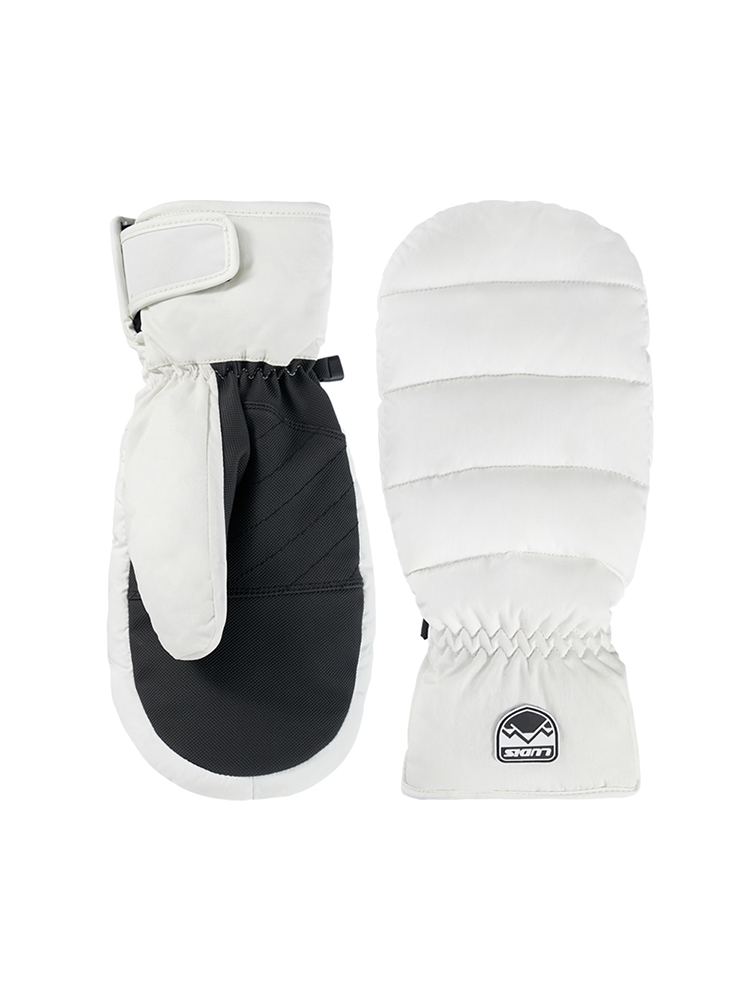 루디스 컴포트핏 LUP01LG01 화이트 스키 보드 엠보싱 벙어리 방한 장갑