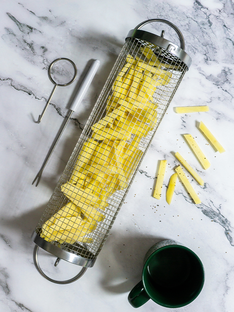 캠핑 바베큐그릴 원통그릴 1+1 화로구이 숯불 다회용 원형 가정용 야외용 삼겹살 BBQ