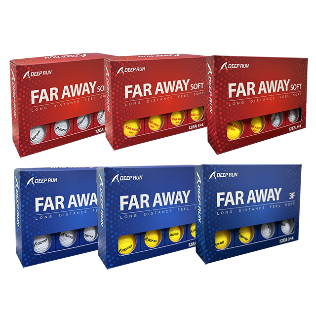 딥런 FAR AWAY 팔어웨이 3피스 고반발 비거리 골프공 12구 화이트 옐로우 - 상세 이미지 5