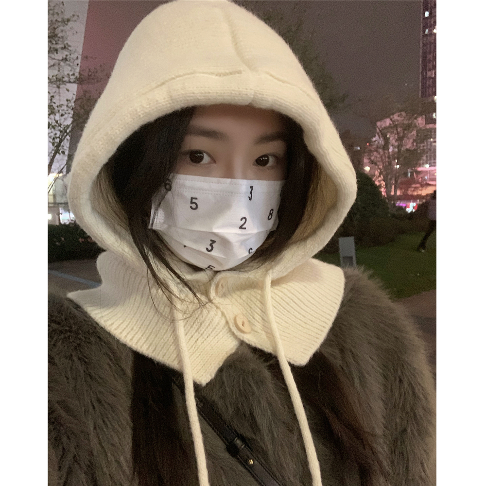스트랩 니트 바라클라바 겨울 울 바라클라바 스키 후드 넥워머 방한 발라클라바 목토시 - 상세 이미지 3