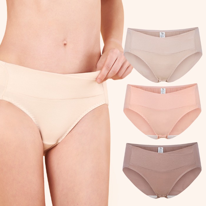 임산부속옷 3종세트 랩 코튼 임산부 팬티 산전 산후 요일팬티