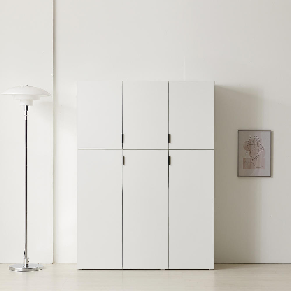 베란다수납장 높은 다용도수납장 틈새 거실 옷 키큰 3단 800 1200세트