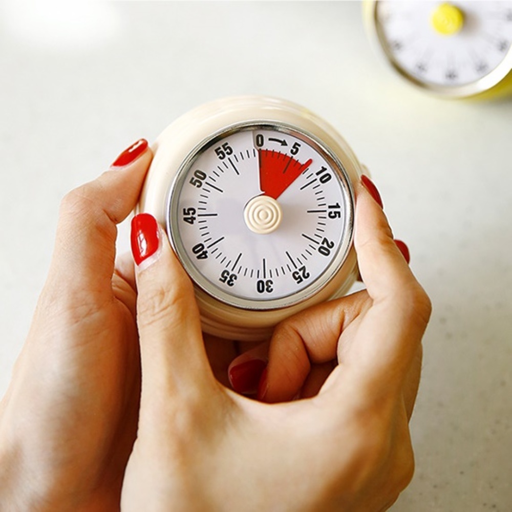 아날로그 주방 타이머 요리 조리 60분 태엽 다이얼 미니 자석 키친타이머