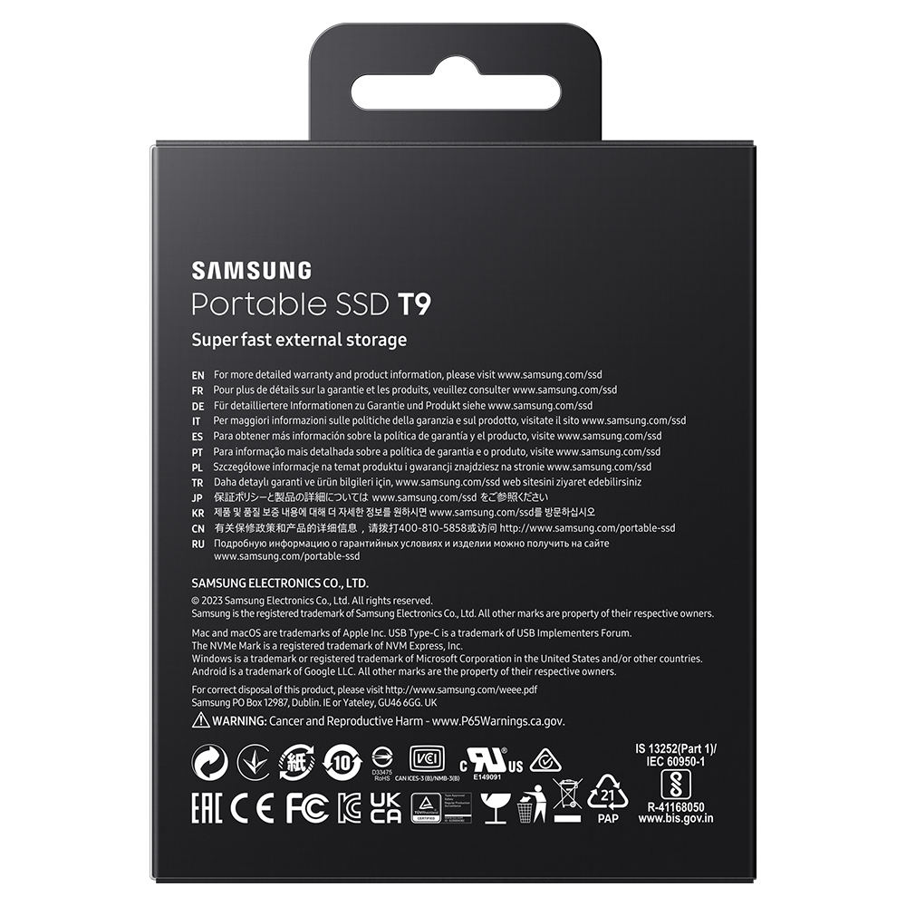 삼성전자 삼성 포터블 SSD T9 + 전용파우치 4TB, 블랙 - 상세 이미지 5