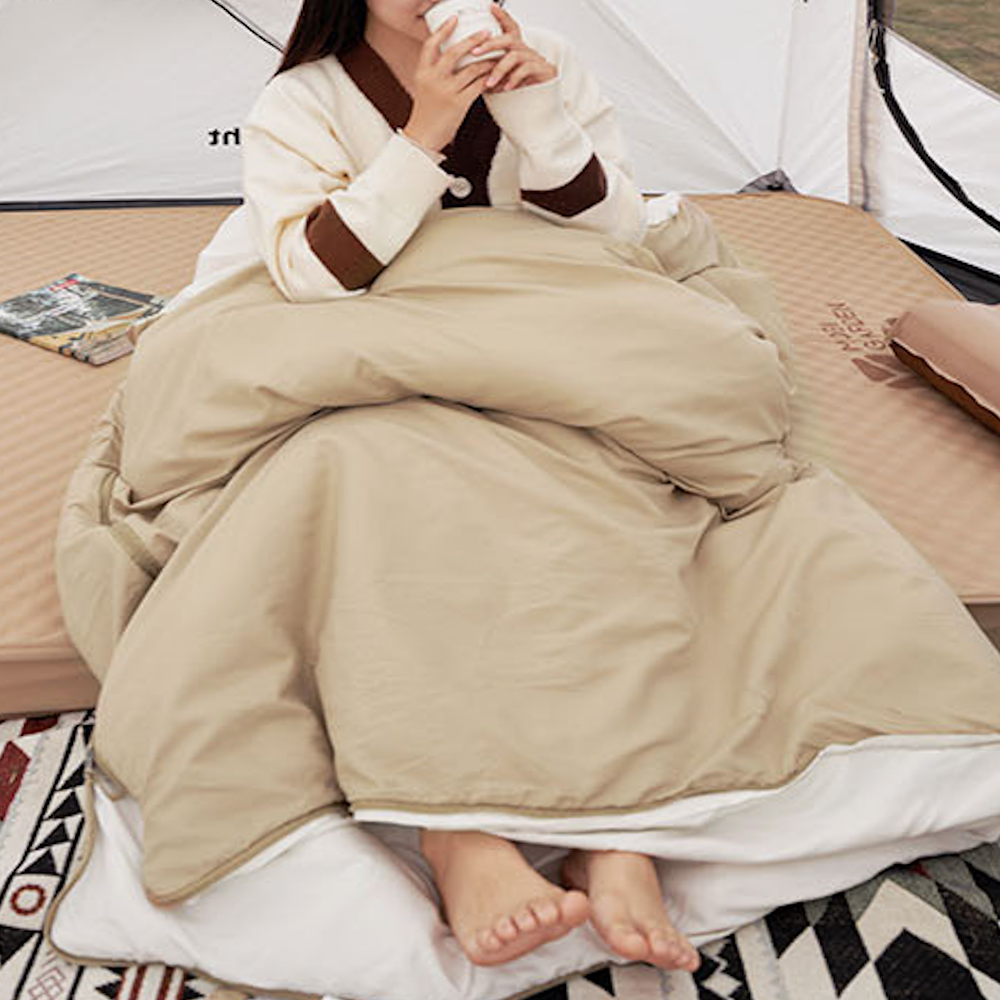 캠핑 코튼 침낭 이불 동계 겨울 사계절 커버 분리 3.5kg