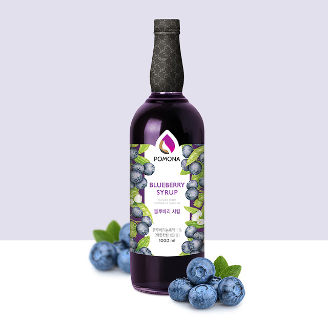 포모나 블루베리시럽 1000ml 카페사럽 재료 - 상품 이미지