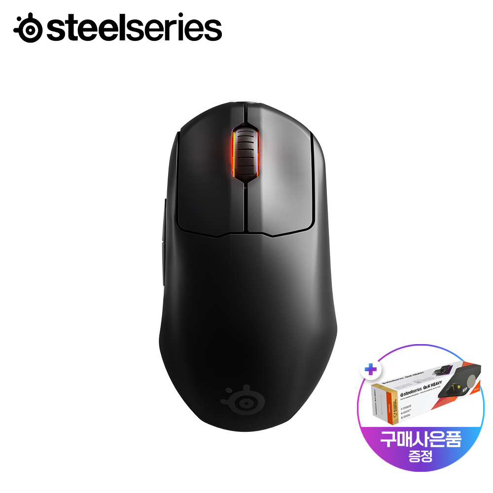 스틸시리즈 Prime Mini Wireless 프라임 미니 무선 마우스 / 스틸 정품 Qck 헤비미디움 증정 - 메인 이미지