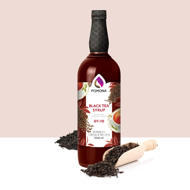 포모나 홍차시럽 1000ml 홍차라떼 카페재료 - 상품 이미지