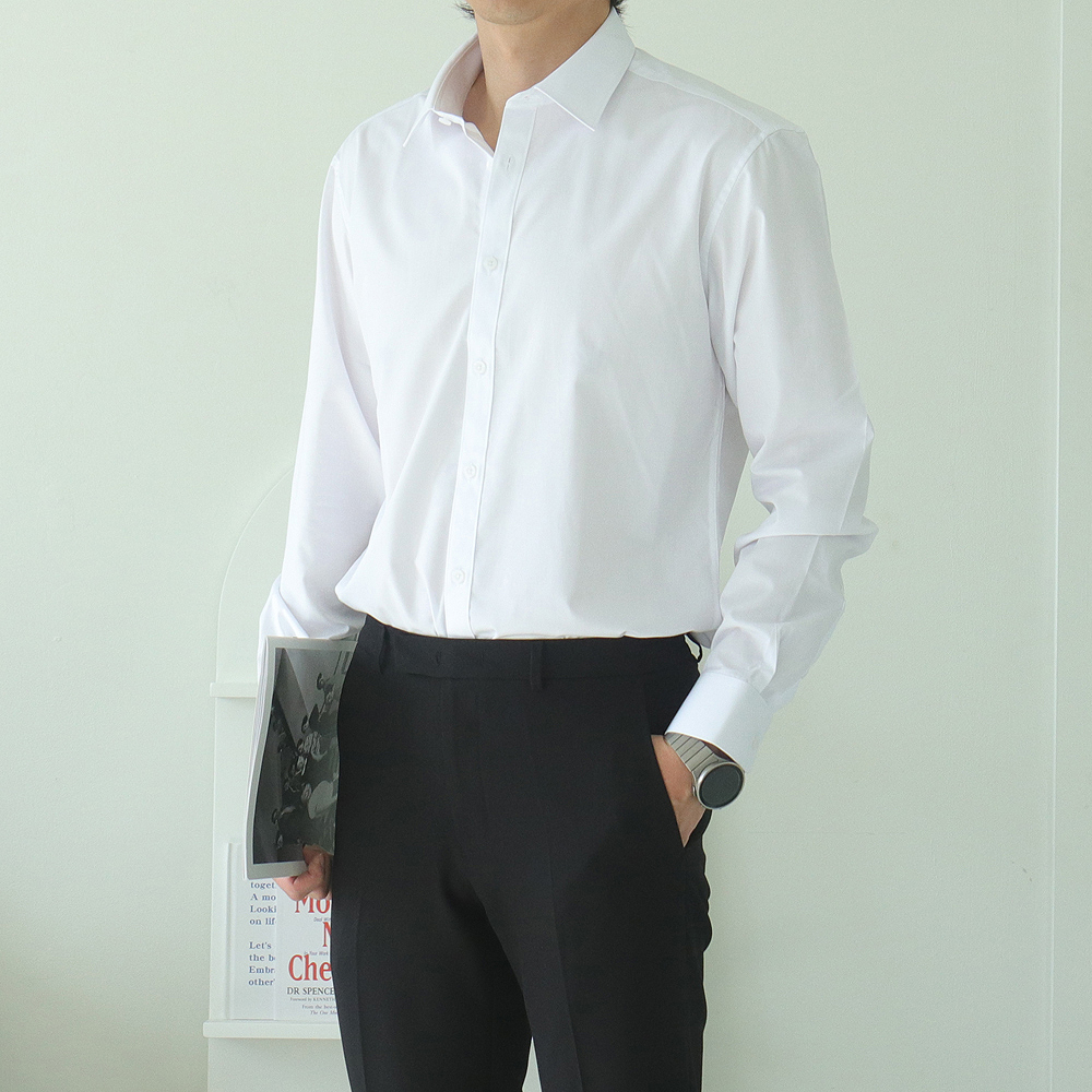 남자셔츠 와이드카라 정장 남성남방 남자실크셔츠 이미지 2