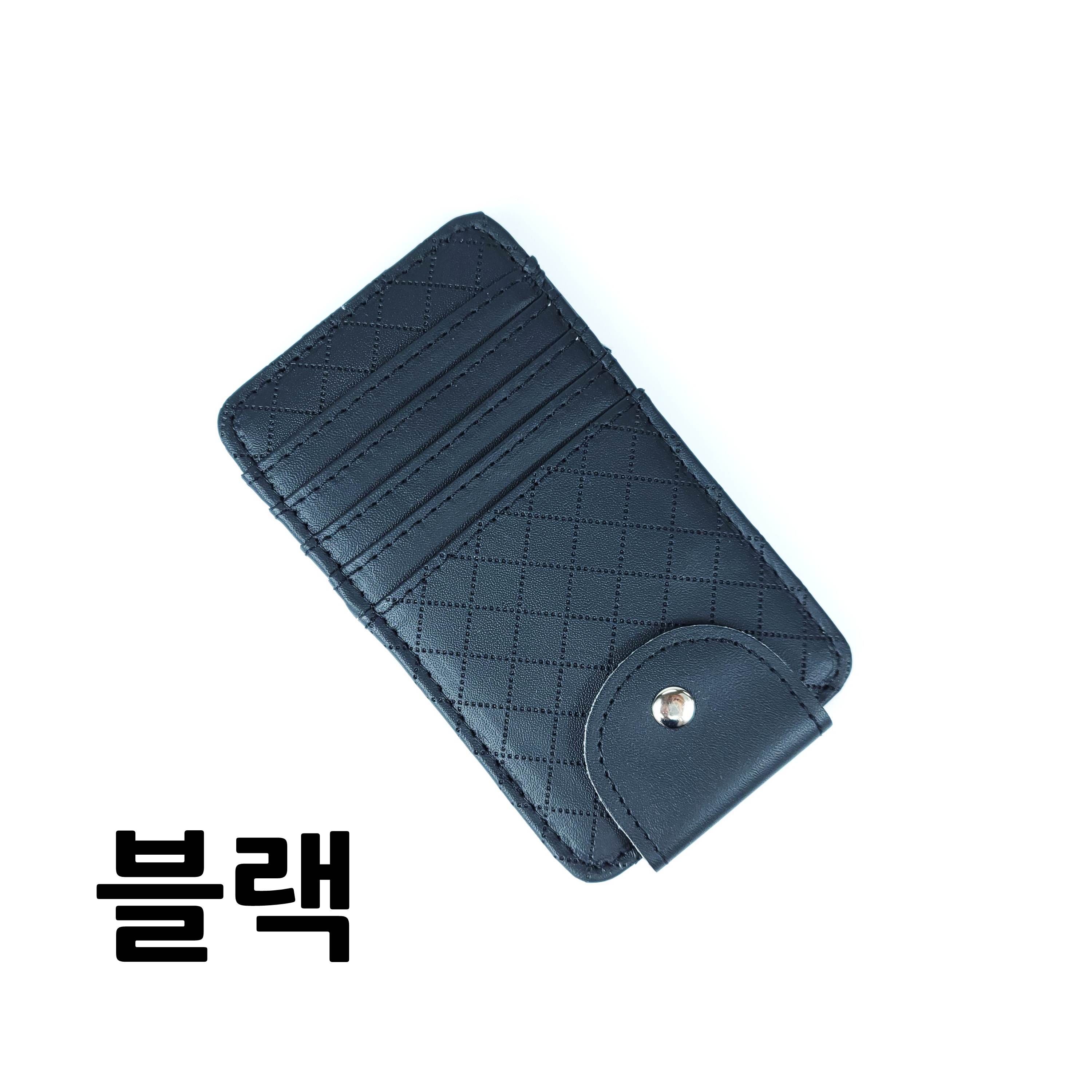자동차 차량용 썬바이저 카드포켓 사이드 카드수납 수납함 홀더 카드지갑 - 상세 이미지 2