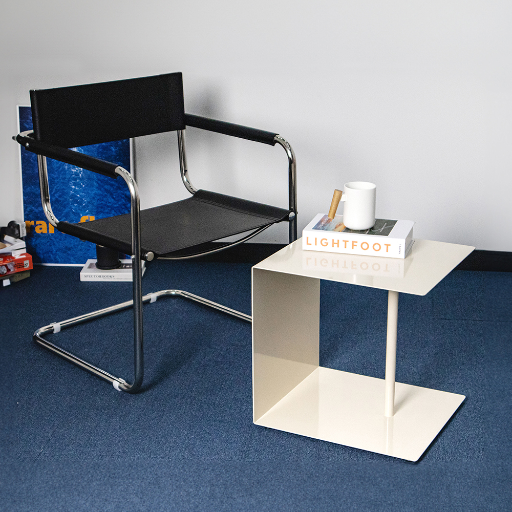 미니탁자 소파 티 테이블 거실 미드센츄리 협탁 화이트 450 플레이트 테이블