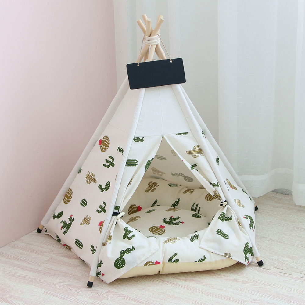 루시몰 고양이 인디언 텐트 숨숨집 하우스 달마시안 트리 L