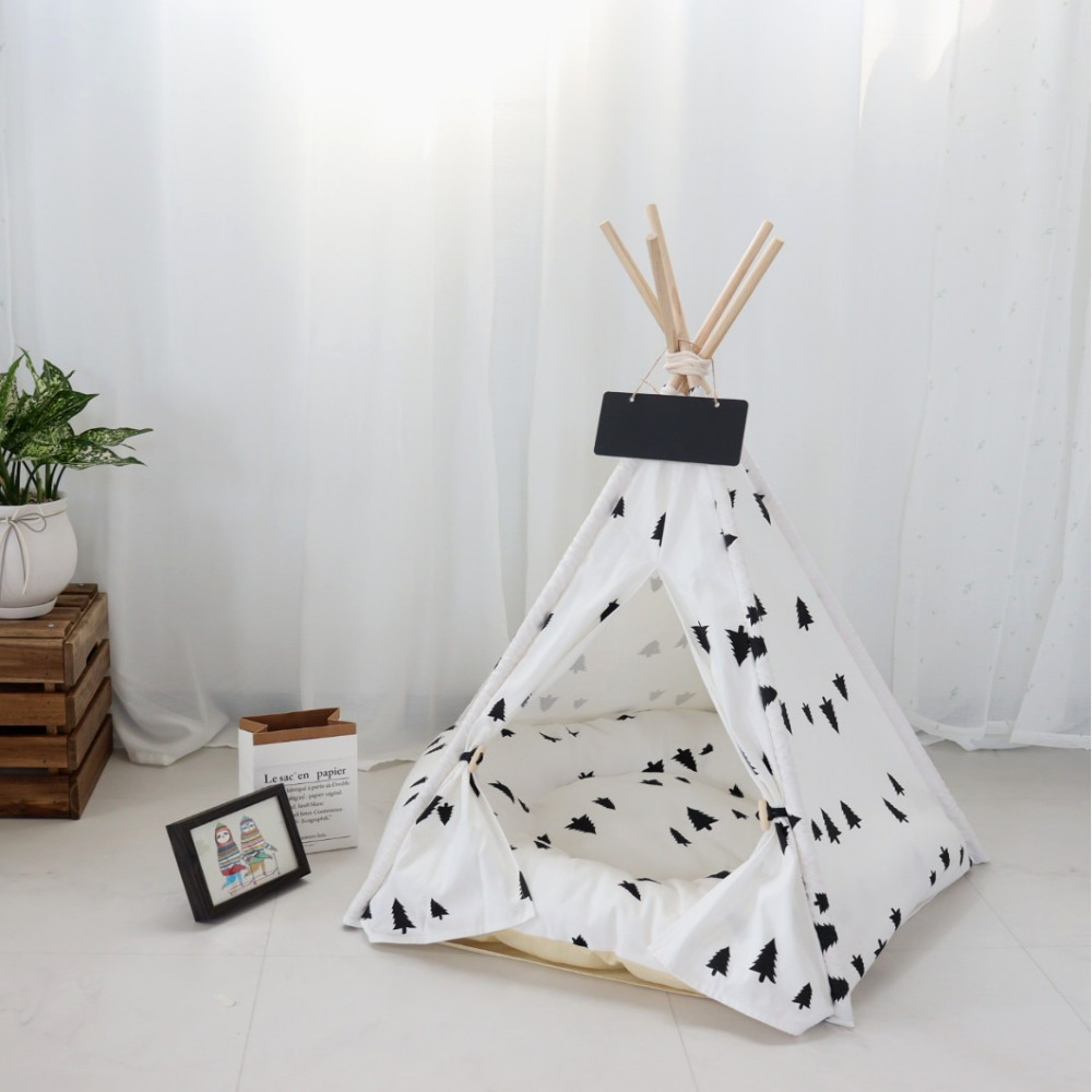 루시몰 고양이 인디언 텐트 숨숨집 하우스 달마시안 트리 L