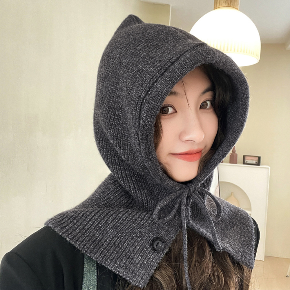 스트랩 니트 바라클라바 겨울 울 바라클라바 스키 후드 넥워머 방한 발라클라바 목토시 이미지 6