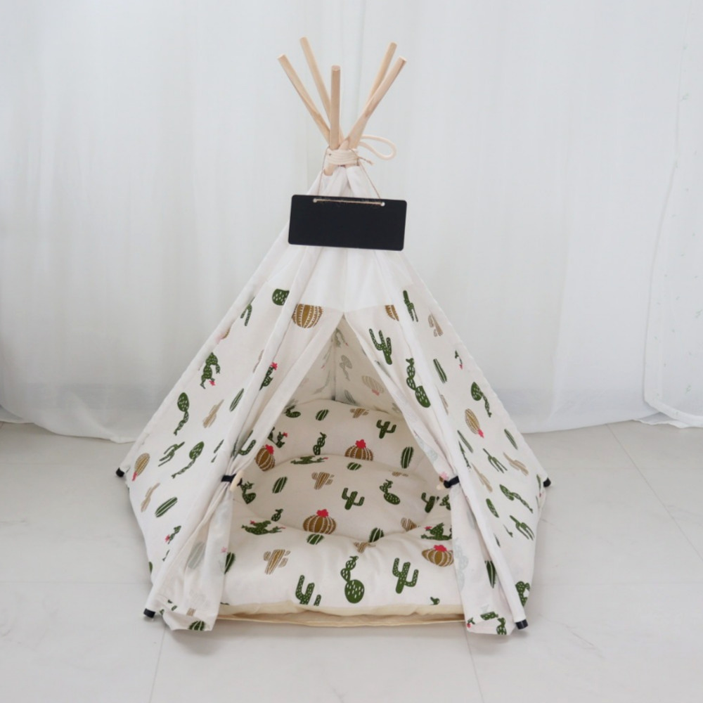 루시몰 고양이 인디언 텐트 숨숨집 하우스 달마시안 트리 L