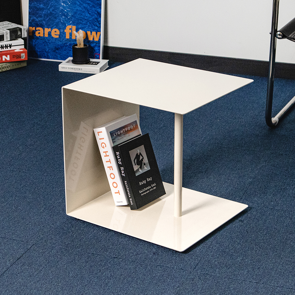 미니탁자 소파 티 테이블 거실 미드센츄리 협탁 화이트 450 플레이트 테이블