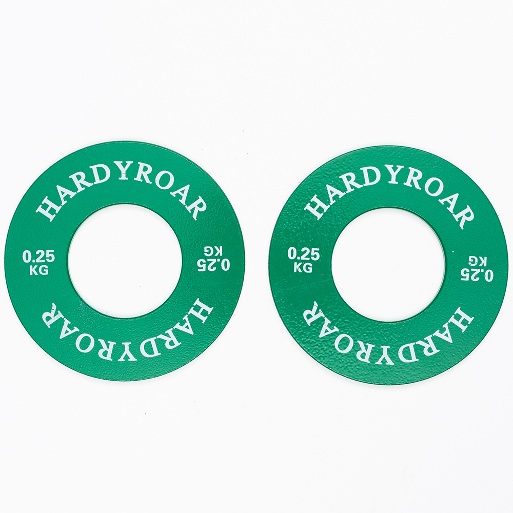 하디로어 경량 원판 바벨 중량 저중량 초경량 헬스 역기 무게 0.25kg x 2개(초록)