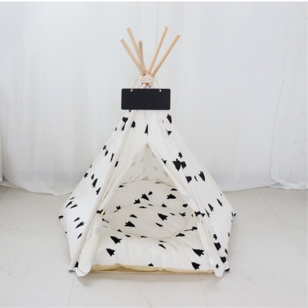 루시몰 고양이 인디언 텐트 숨숨집 하우스 달마시안 트리 L