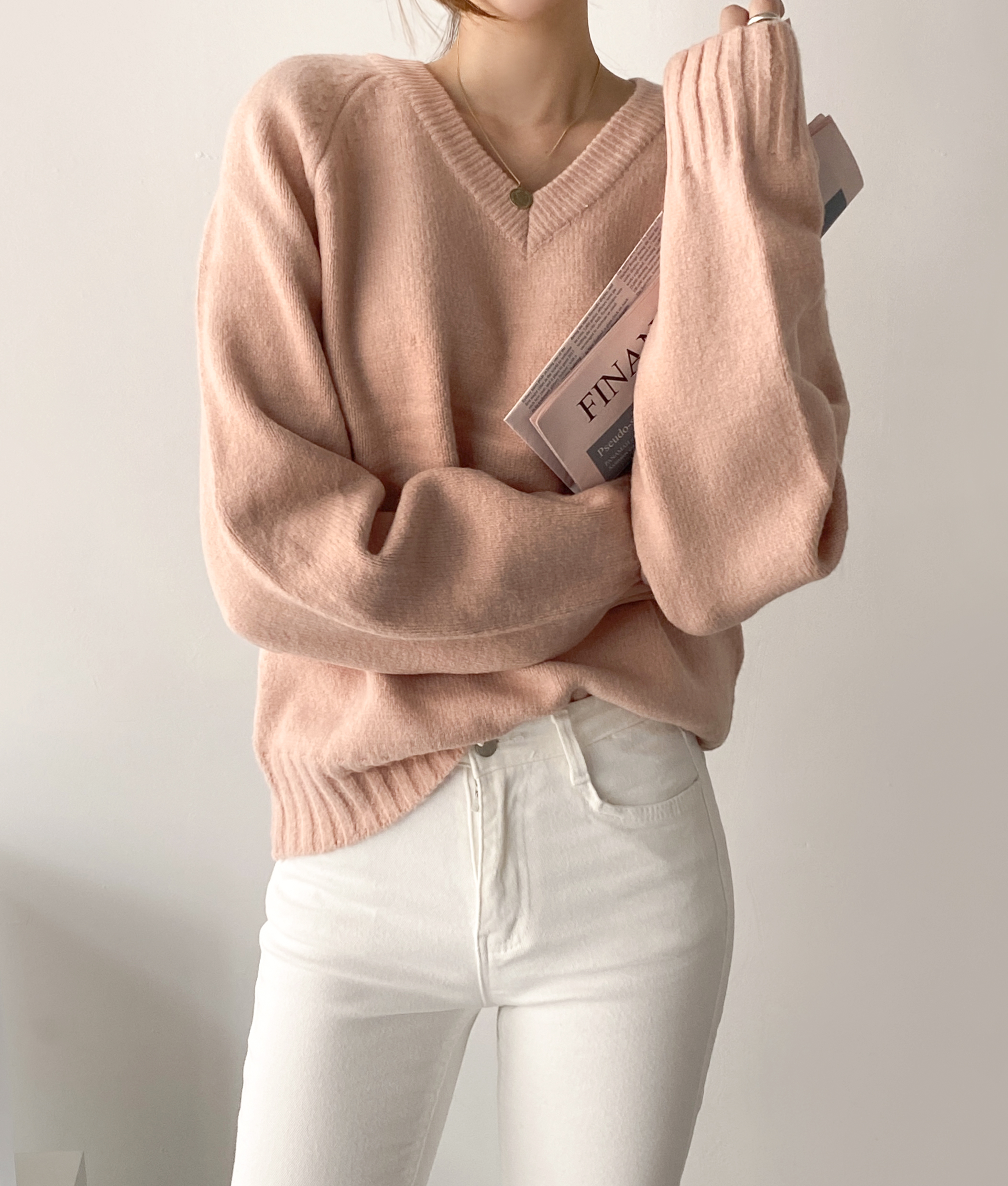 [엔드에이/무배] 반하나 브이넥 니트(9color) 이미지 6