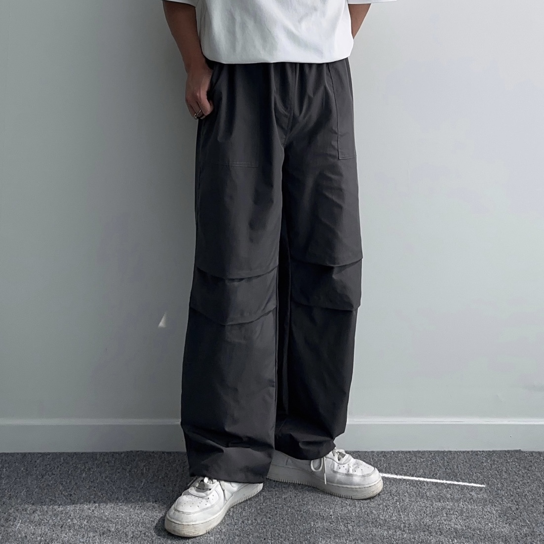 1+1 파라슈트팬츠 퍼티그팬츠 남자통큰바지 - 상세 이미지 2