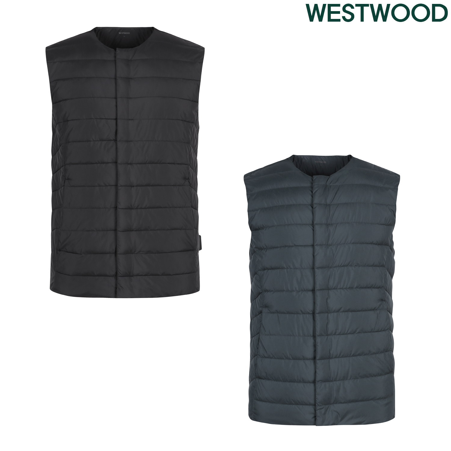 웨스트우드 남성 라운드 패딩조끼 내피조끼 이월상품 역시즌 블랙야크 케이투