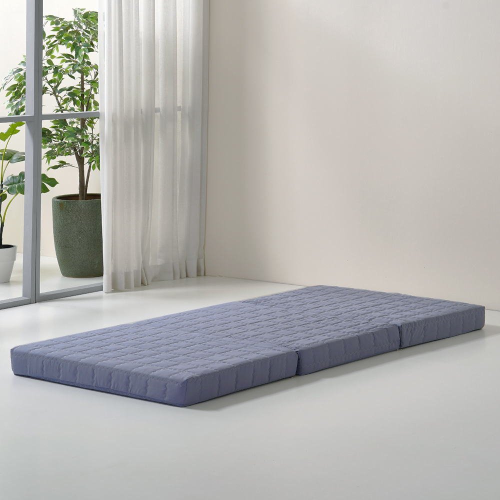 탄탄한 허리에좋은 3단 접이식 매트리스 침대 바닥 자취 원룸 1인 수면매트 멀티 싱글