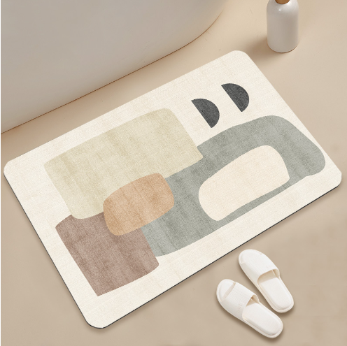 1+1 규조토발매트 주방매트 빨아쓰는 규조토 소프트 4세대 욕실 화장실 샌드사각S사이즈 2개