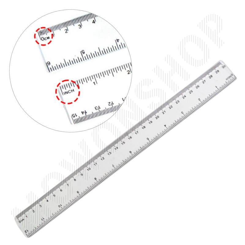 30센치자 투명자 문구자 인치자 직선자 30cm자 - 상품 이미지