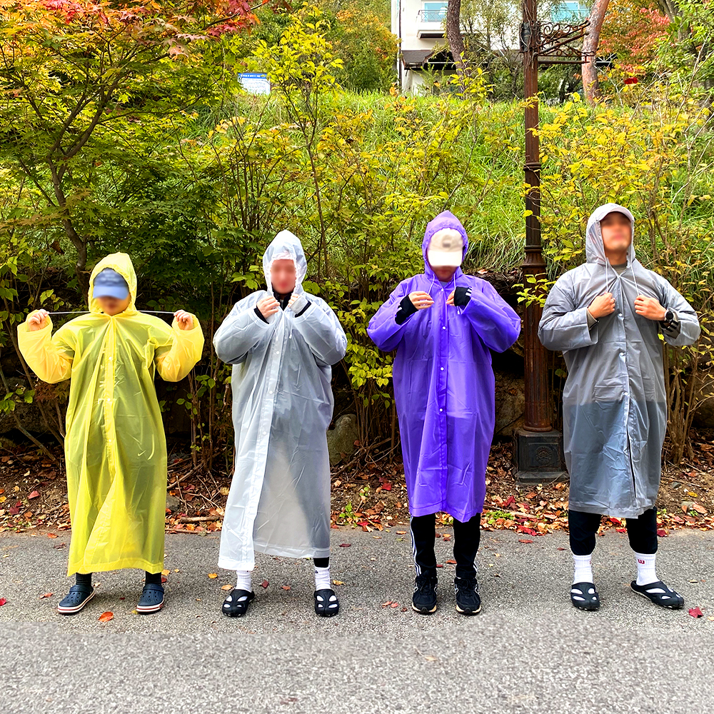 베어버스 eva 다회용 판초 우의 골프 우비 남자 여자 휴대용