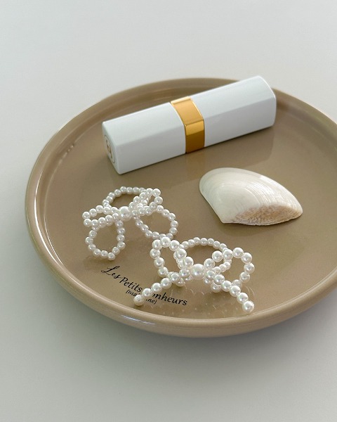 키치무드 빅 리본 진주반지 레이어드 포인트 검지 - 상품 이미지