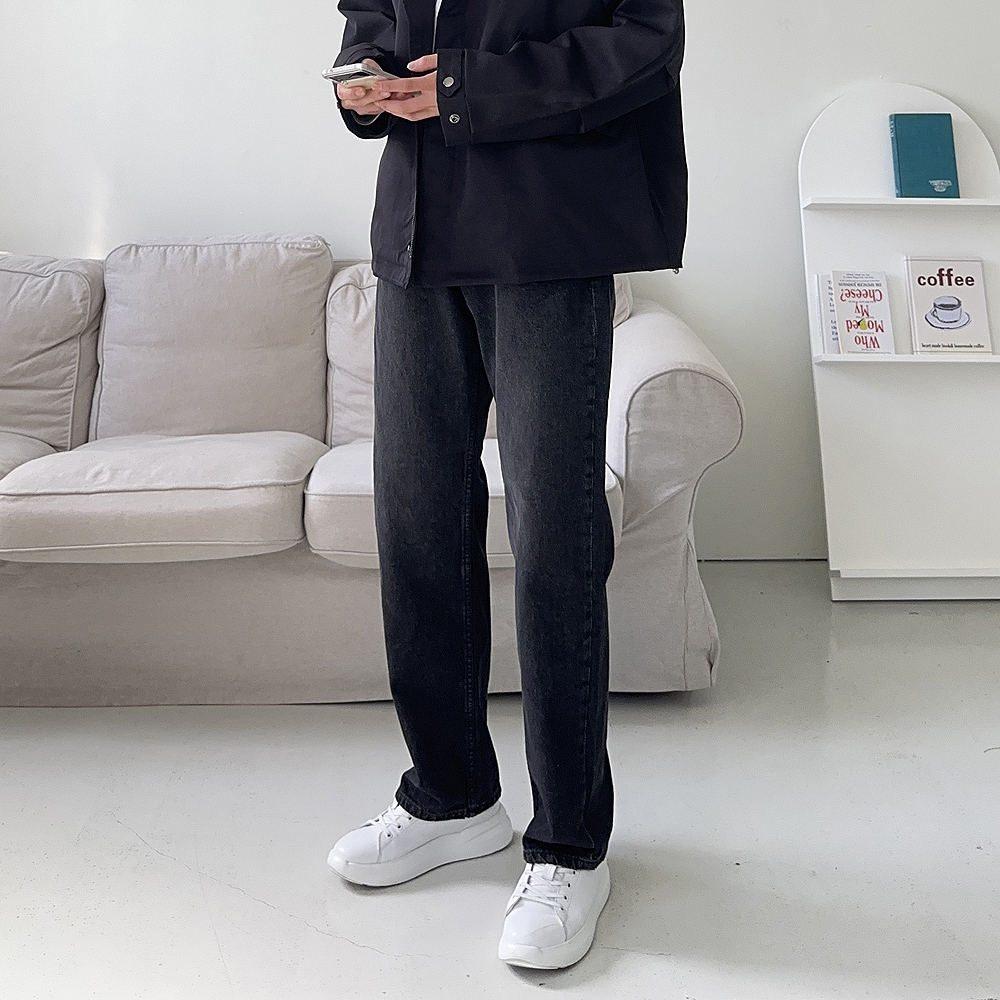 남자청바지 데님 부츠컷 통큰 남자와이드청바지 이미지 4