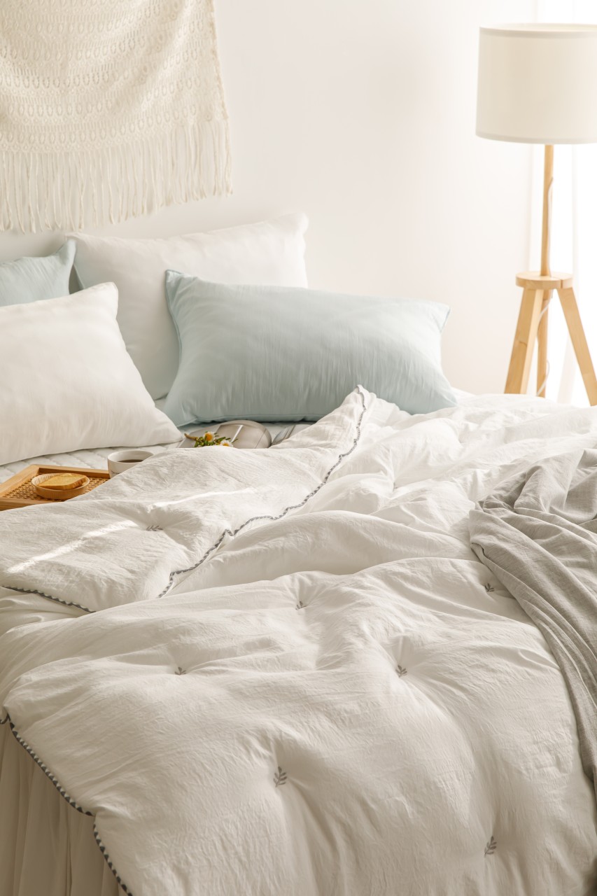 호텔이불 호텔침구 세트 퀸사이즈 신혼이불 침구류 리프자수