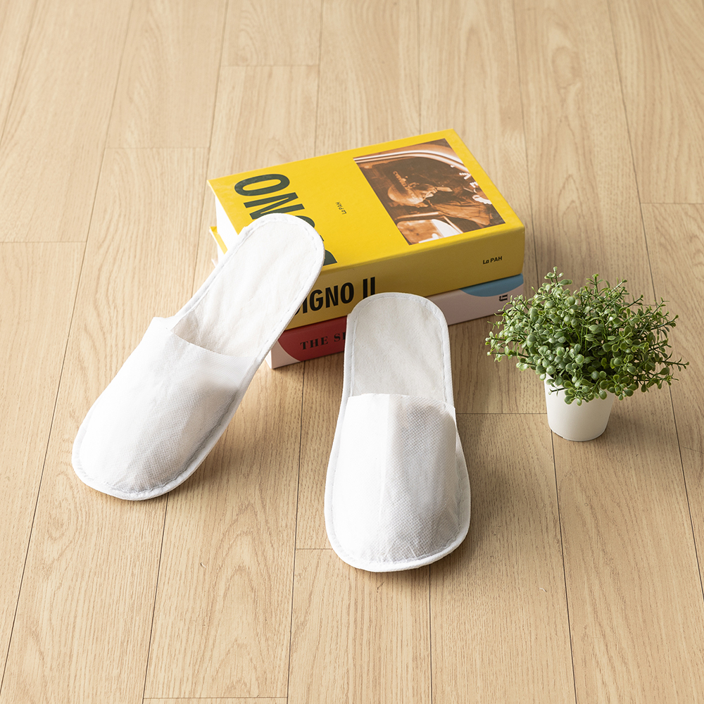 할메이드 호텔 모텔 기내 어린이집 손님용 천 실내화 일회용 슬리퍼 보급형